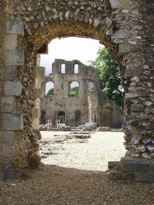 Looking towards the East Hall, Wolvesey Castle, Winchester, Hampshire, England, Great Britain