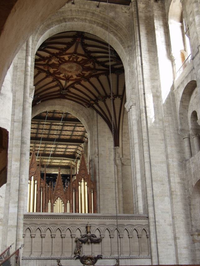 The crossing from the South Transept, Winchester Cathedral, Winchester, Hampshire