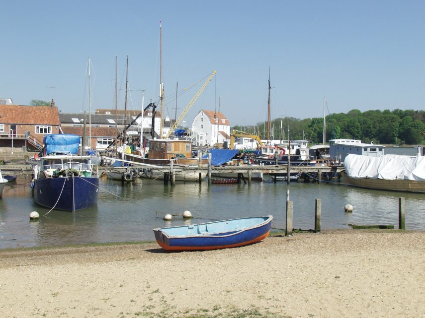 Boats at the Quay, Woodbridge, Suffolk, England, Great Britain
