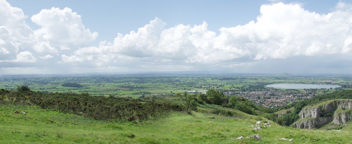 View from Cheddar Gorge, Cheddar, Somerset