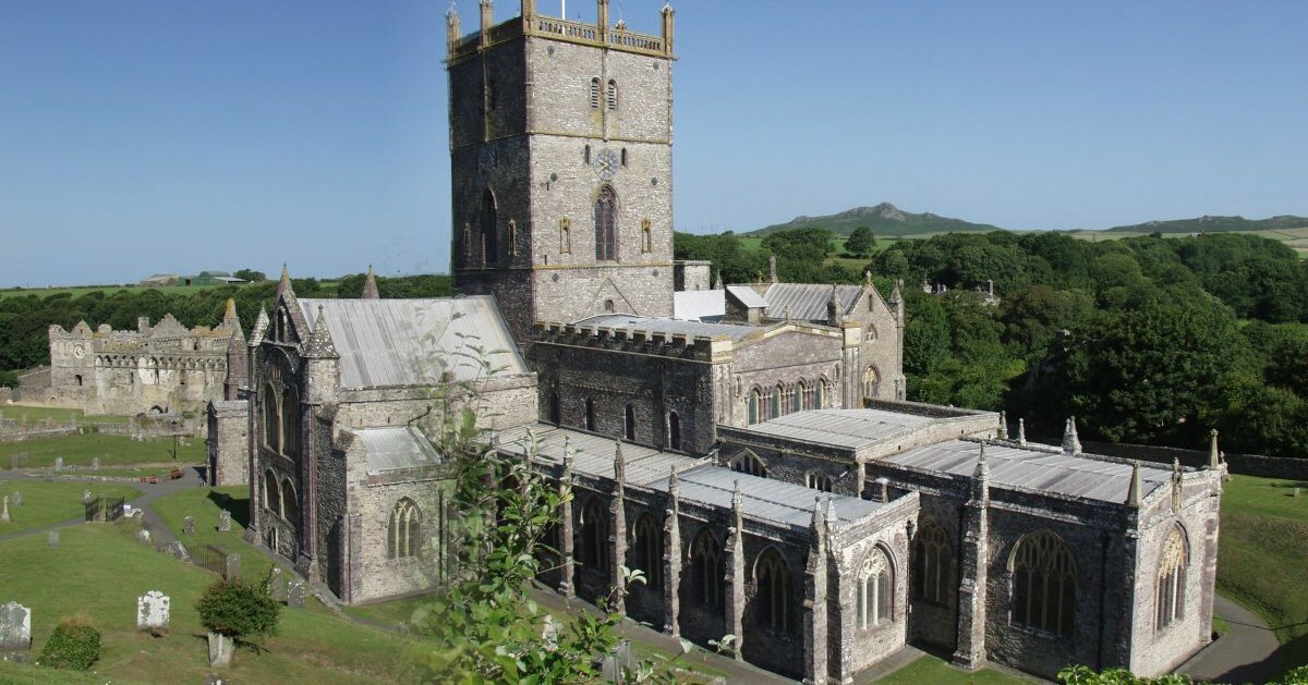 Panorama of St. David's Cathedral, St. David's, Pembrokeshire, Wales