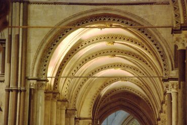 Photograph of Norman arches in the South Aisle, Canterbury Cathedral, Canterbury, Kent, England