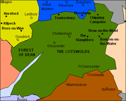 County of Gloucestershire with scenes, views, pictures, photographs, landscapes, locations and places of interest.