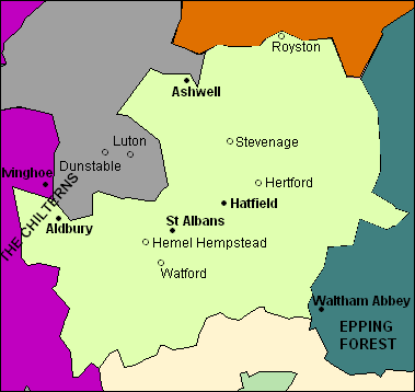 County of Hertfordshire with scenes, views, pictures, photographs, landscapes, locations and places of interest.