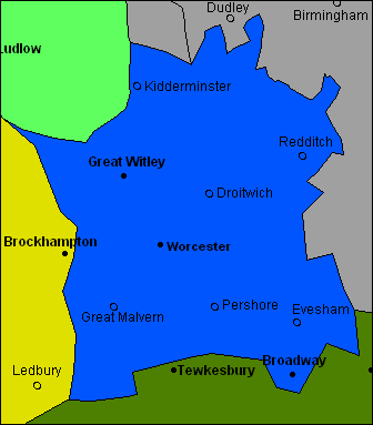 County of Worcestershire with scenes, views, pictures, photographs, landscapes, locations and places of interest.
